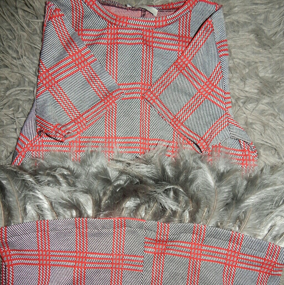 Checker Feather Zara Dress